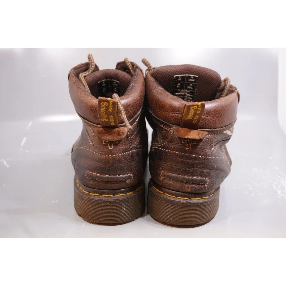 Dr. Martens Boots Diego Mens 10 Air Wair Brown Leather Lace Up Ankle Combat Work